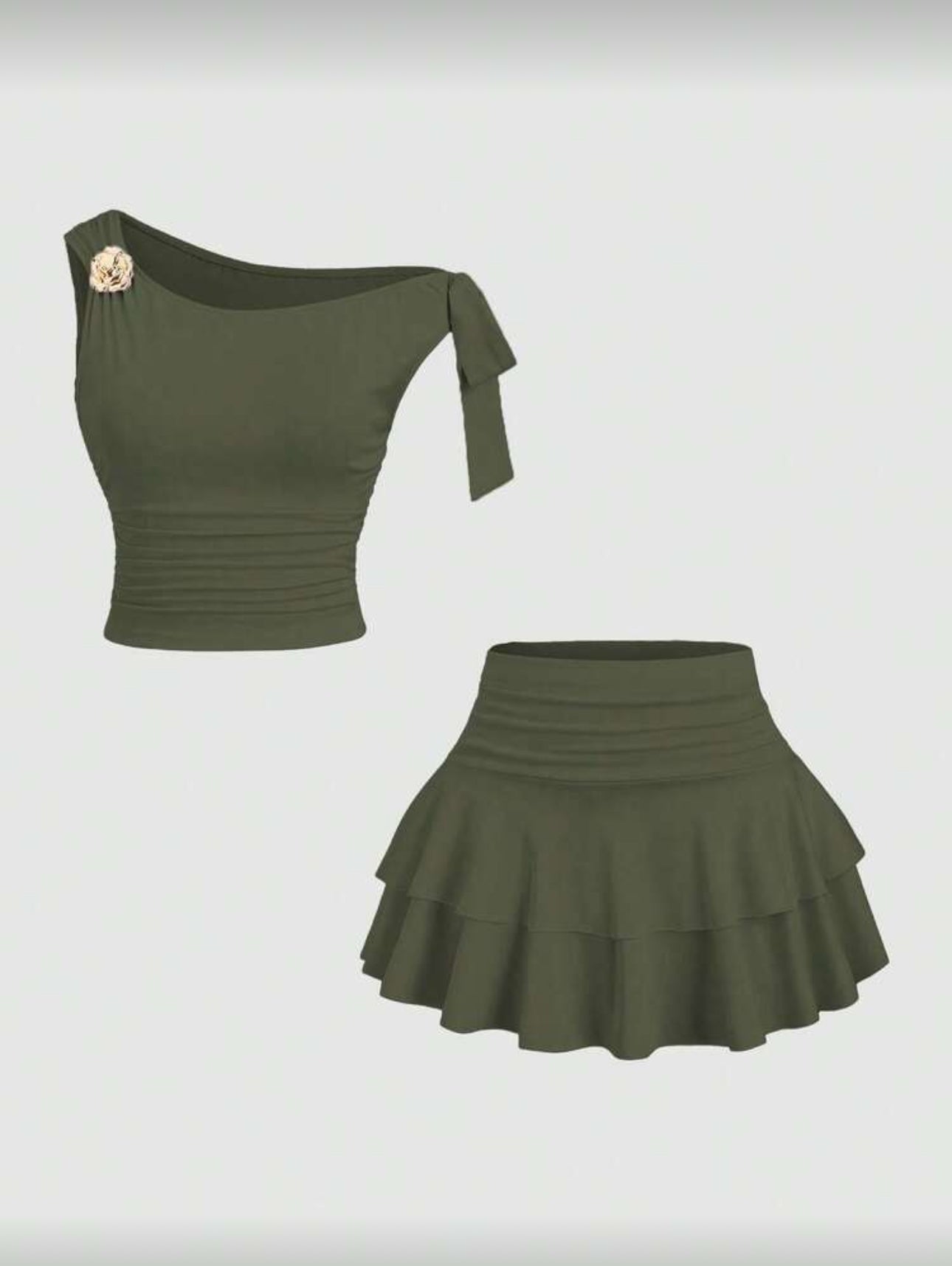 Sweetra Pleated Layered Mini Set