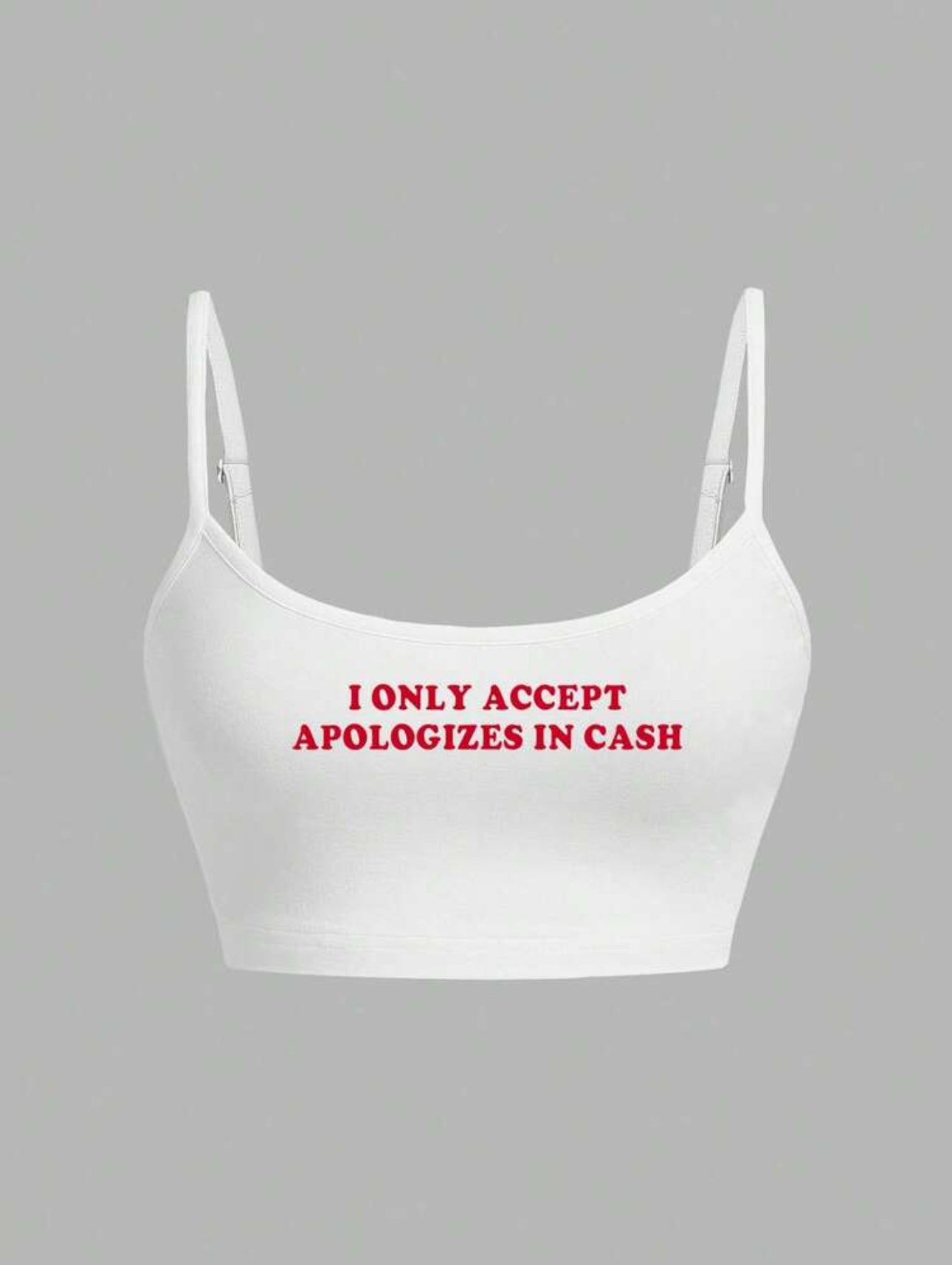 SHEIN EZwear Slogan Cami Top