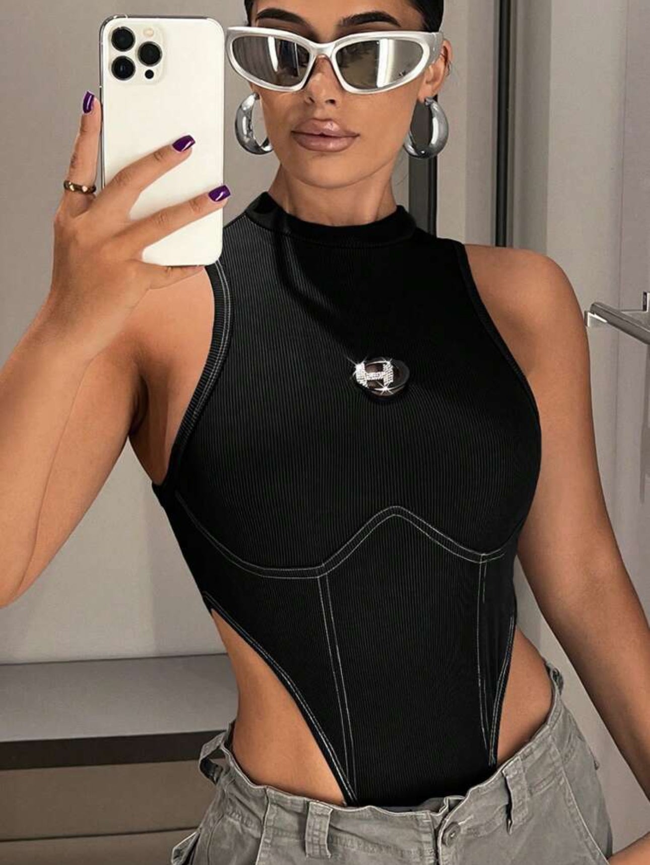 SHEIN ICON High Cut Bodysuit